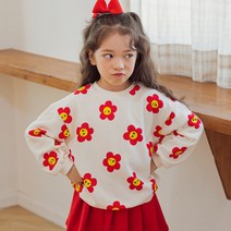 릴리푸리 여아용 샤이플라워 기모 맨투맨