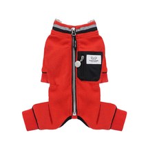 퍼피엔젤 반려동물 포켓 플리스 오버롤 PA-OW418, 337 RD