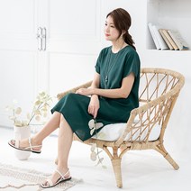 BB캐주얼 여성용 빅사이즈 인견 반팔 원피스