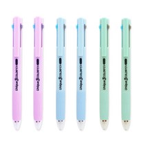 미소로 1500 유니크 3색 중성펜 0.5mm 2189, 핑크, 블루, 민트, 6개