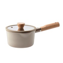 로이첸 IH 눌어붙지 않은 건강한 밀크팬, 카키브라운, 160 x 95 mm