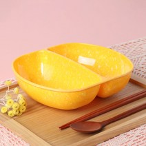 레트로 분식그릇 떡볶이 팝 짬짜면 그릇, YELLOW, 4개