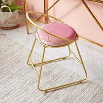 다니카 골드 벨벳 인테리어 체어 HZ-001, 핑크