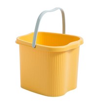 눕눕 휴대용 플라스틱 발 족욕기 옐로우, 1개
