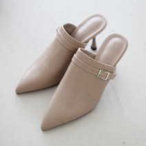 파이 여성용 스틸레토 뮬 슬리퍼 하이힐 8cm P036