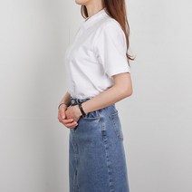 여성용 반팔 데일리 카라티