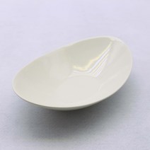 달소금 도자기 곡선 샐러드볼, 01 아이보리, 1개