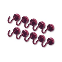 초강력 자석후크 고리 소형, 레드, 10개