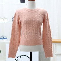 여성용 라라온 웨스아 케이블 니트