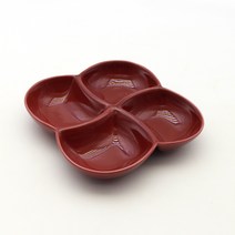 달소금 도자기 클로버 4칸 반찬 나눔접시, 와인, 1개