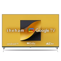 더함 4K UHD QLED 구글 안드로이드 11 TV, 고객직접설치, 스탠드형, 109cm, UA431QLED VA SH 2023C1