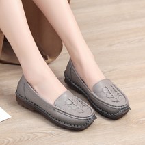 여성용 발편한 가죽 스티치 로퍼 2220