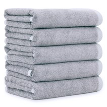 코튼클라우드 호텔타올 150g 뱀부얀, 라이트그레이, 5개