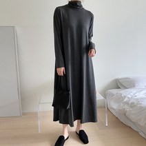 보리맘 기모 얇은 폴라 빅사이즈 임부 원피스 a498