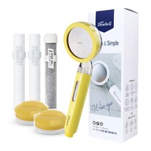 듀벨 와이즈 아이 비타민 옐로우 샤워기 + 레몬향 필터 2p + 세디먼트 필터 2p + 카본 필터 세트, 1세트