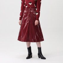 쥬시쥬디 여성용 J광택소재 A라인 미디 SK JUSK726C
