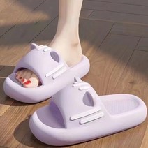 피어니스트 야옹이 거실 푹신 슬리퍼, 퍼플, 250, 1개