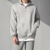 맨타임 HJM 오버핏 아노락 반집업 맨투맨 티셔츠