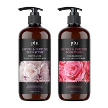 플루 네이처 앤 퍼퓸 바디워시 화이트 머스크 1000g + 로즈 블러썸 1000g, 1개