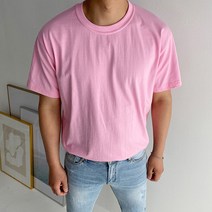 머시따 남성용 20수 무지 라운드 반팔 티셔츠
