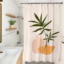 페어링 북유럽풍3 욕실 샤워 커튼 YL254 150 x 180 cm, 1개, 멀티(혼합)컬러