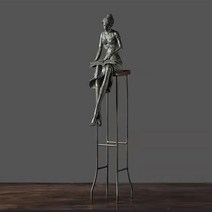 청동 빈티지 여인 오브제, B 독서하는 여인