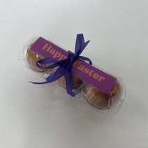 티나피크닉 부활절 투명 3구 계란포장 리본 + 스티커 세트, 청보라(리본), 보라(스티커), 20세트