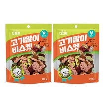 너를위한디저트 고기말이비스켓 반려견 간식 닭고기 200g, 2개, 닭고기맛