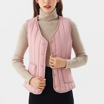 셀레네 여성용 브이 넥라인 조끼 패딩 자켓
