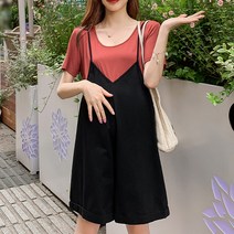 바람 솔솔 썸머 루즈핏 임산부 끈 멜빵바지