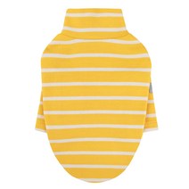퍼피엔젤 하이넥 긴소매 줄무늬 강아지 티셔츠, 290 YELLOW