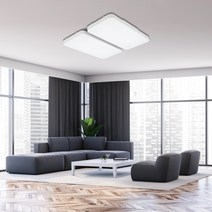 원하 LED 심플 시스템 거실 4등 100W, 화이트