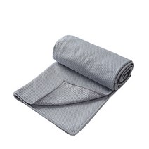 뷰넷 부드러운 극세사 논슬립 폴리 요가타올, 그레이