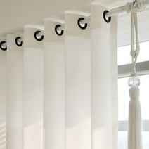 블랙 아일렛방식 암막커튼 2p