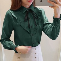 알로데 여성용 미스떼르 레트로 프릴 블라우스