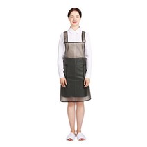 THE앞치마 우레탄 방수 검정파이프 H형 주머니형 앞치마 소, 블랙, 1개