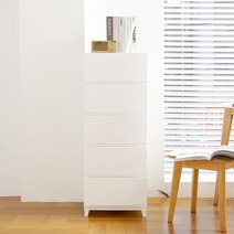 라이피스트 플라스틱 서랍장 5단 일반형, 퓨어화이트, 5개