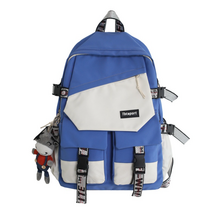 YOU&ME 루쓰 남녀공용 패션 캐주얼 백팩 + 키링