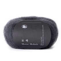 브랜드얀 모락 모헤어 뜨개실, 341번 진회색, 1개