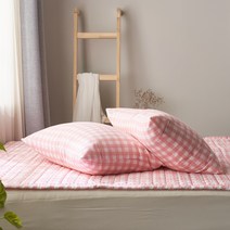 지베딩 젤리 피치스킨 사계절용 베개커버 2p + 솜 2p, 젤리 핑크