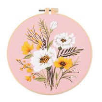 위즈앤위즈 누구나 DIY 프랑스자수 패키지 20cm, 1세트, 바람꽃 05