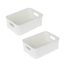 직T 바스켓 5호, 화이트, 2개