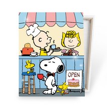 아이러브페인팅 피너츠 DIY CUBIC PAINTING 4050cm, CAFÉ, 1개