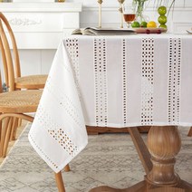 마켓에이 화이트 홀 식탁보, TYPE1, 60 x 60 cm