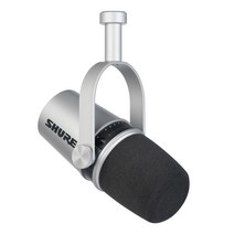 슈어 팟캐스트 XLR USB 하이브리드 듀얼 마이크 실버, MV7
