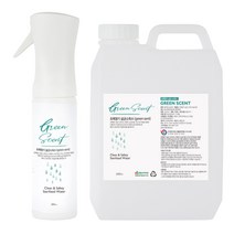 초록향기 살균 소독수 300ml 스프레이 + 2L 리필 세트, 1세트