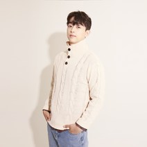 필베리 남성용 버튼다운 니트 풀오버