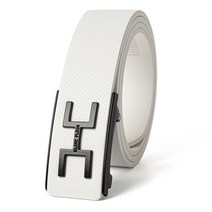 블랑플뢰르 H버클장식 자동 골프 벨트 BA1350152, 화이트(롱)