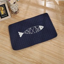 순면 주방매트 K, 네이비