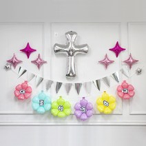 와우파티코리아 여름성경학교 십자가 세트, 실버핑크, 1세트